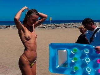 320px x 240px - TRAVEL NUDE - Public Beach Shower with Sasha Bikeeva ...