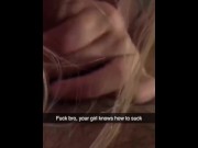 Preview 2 of Cheating GF sends snapchats to her BF getting creampied