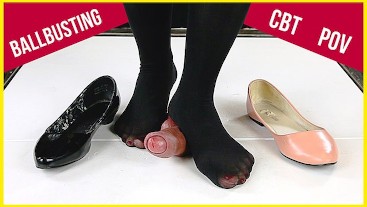 Ballbusting by ballet flat shoes CBT POV | Modelhub.com