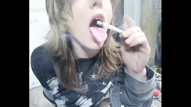 Perky teen tits - Sexy smoker roxy swallow ash on tongue rub ash on perky teen tits- pale hot
