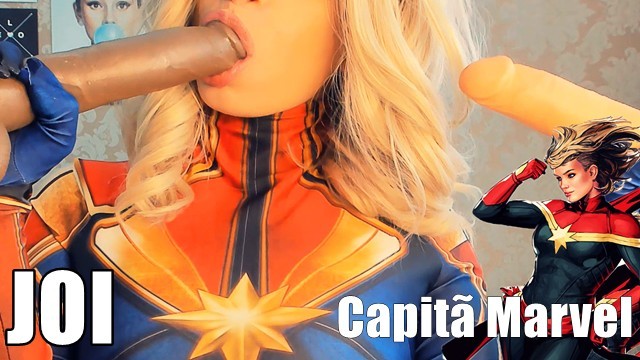 Marvel Biggest Tits - JOI Cosplay CAPTAIN MARVEL Jerk Off Instruction BBC Big boobs Big ASS