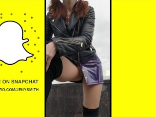 Offentlig nøgenfetich – Snapchat-samling af Jeny Smith