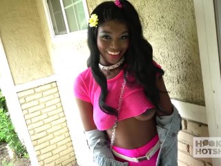 Teen Gets Hookup video: Ebony teen fuckdoll Kandie Monae gets smashed rough by Hookup Hotshot