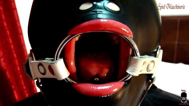 Purchase cock rings Intro-black latex slut with ring gag deepthroated cock, dildo fucked hard
