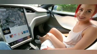 TINDER DATE CAUGHT FUCKING ME IN A TESLA ON AUTOPILOT