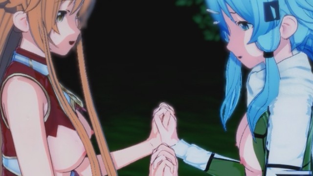 Sword Art Online - Asuna X Sinon 3D Hentai Threesome