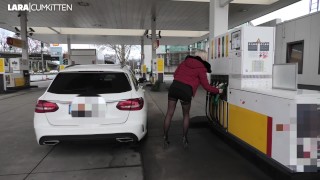 Fuck date at the gas station | Cheating wife gets big facial