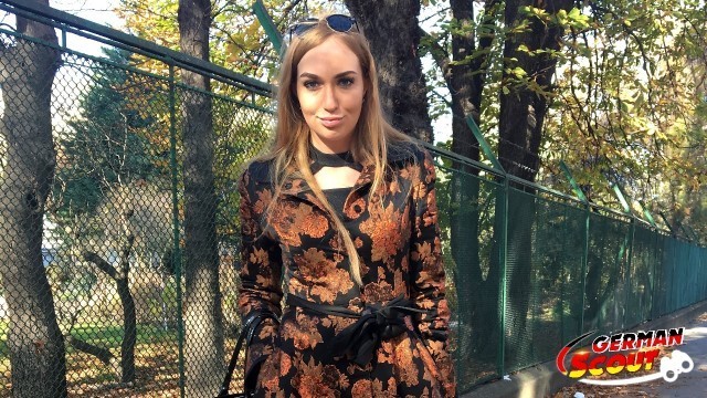German Scout: Fashion model Liza anally fucks for money