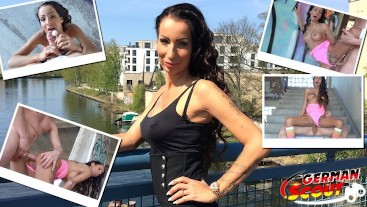 GERMAN SCOUT - Huge Tits MILF Valentina First Anal Sex at Street Casting