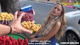 MamacitaZ - Super Hot Colombian Fruit Seller Rides Cock Like a Pornstar