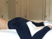 PILLOW HUMPING IN HER TIGHT JEANS young homemade sex
