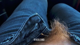 EXTREMELY HAIRY GIRL shows her BIG BUSH and body hair