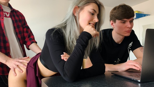 Shamed teens - Fucking cuckolds girlfriend to cum on her slutty face - eva elfie