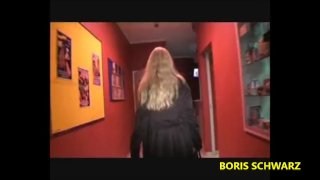 Blonde MILF fucks bareback in porn theatre and gets lots of cumloads