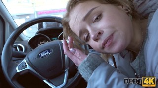 DEBT4k. Blonde coquette wants to buy new boots so why sells pussy