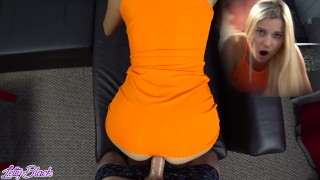 Pure POV fucking in Tight Orange Dress Letty Black Moves Her Booty