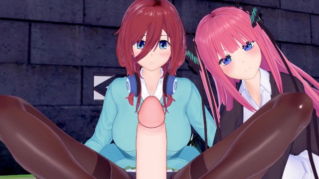 The Quintessential Quintuplets POV Threesome Sex with Miku and Nino