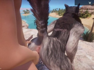 Wild Life / Furry Wolf girl Rasha Porn HD