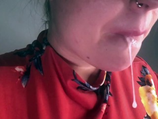 POV Cuckold BJ with Slow Mo Cum Sharing: I Spit, You Swallow.