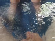 Preview 3 of Skinny dipping at lake leads to intense cock riding in hot tub - ErosBlue Amateur