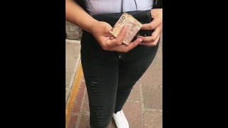 MONEY for SEX,Mexican Teen is Waiting for Her Boyfriend and I Pay Her!ASS IN PUBLIC,(Subtitled)VOL2
