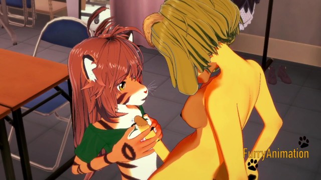 640px x 360px - Furry Futanari Hentai 3D - Dog Futanari and Tiger Girl Hard Sex - Heavy Porn