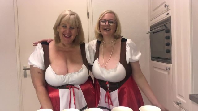 Oktoberfest 2 Busty Topless Blondes