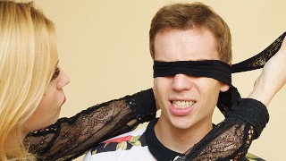 mom teaches blindfold stepson in anal fetish