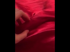 I stroke your cock in satin sheets