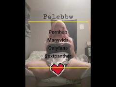 Fat ass white maid cums on toy