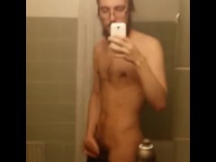 Mr Slim teasing his thick cock
