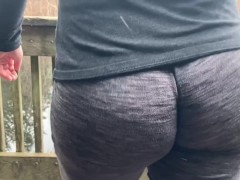 Wedgie Pants On a Fat Booty Step Mom At a Public Park