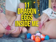 Wet Anal Fisting after Stretching with 11 Easter eggs inside me