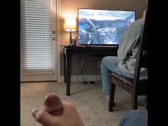 Jerking Off through my jeans and Cumming In Front of My Stepbrother