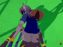 Sly Cooper Yaoi Furry - POV He cums in his mouth and then on his ass