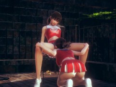 Cute Asian Cheerleader Licking Her Lesbian Friend Pussy