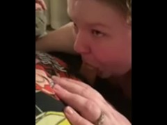 Wife sucks sick sucking on it and keeps going!