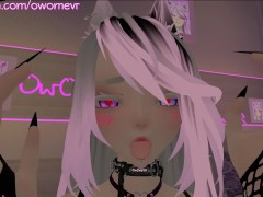 Horny catgirl humps her pillow and rides you~ [VRchat erp