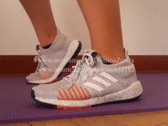 Domina Zarela - Adidas Sneakers Fetish - Stretching And Warming Up Before Starting My Workout