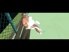 Sex with the tennis coach at the tennis court