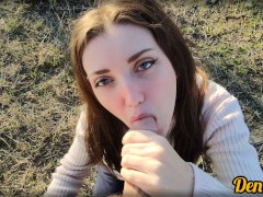 cute little schoolgirl in a jacket gets fucked hard and gives a good blowjob to get a lot of cum on