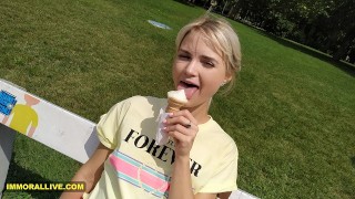Sassy Stepsis Wants More Than Ice Cream Lika Star is Obsessed with Creampies Part 1