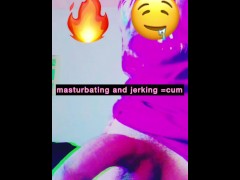 masturbating my hard cock and cumming