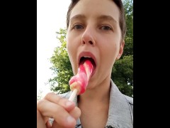 Licking that ice cream