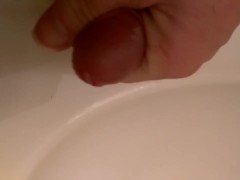 Cumming on sink