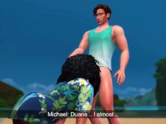 2 Boys Blowjob Outdoor on the Beach - Island Series Ep.1 - 3D Animation The Sims 4