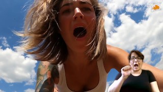 Sign language porn from Owiaks Couple amateur outdoor sex with description for deaf people