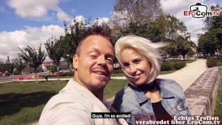 BUDAPEST PICK UP - German tourist meet and fuck blonde slut at real Sexdate