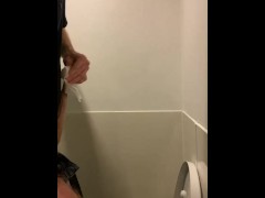 Spa day masturbation in the bathroom following steam rooms