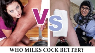MIA KHALIFA Showdown With Brandi Belle Part 2! Cock Milking Edition